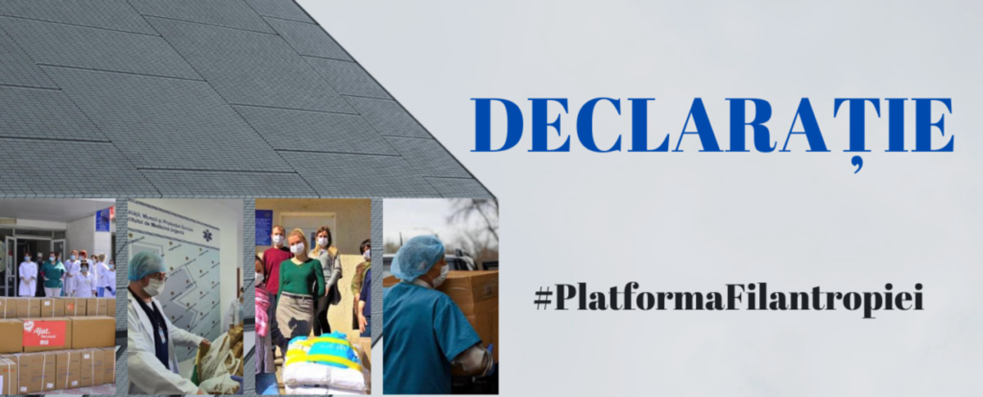 DECLARAȚIA Platformei pentru Promovarea și Dezvoltarea Filantropiei în Republica Moldova cu privire la colectarea și distribuirea fondurilor pe timpul pandemiei Covid-19.